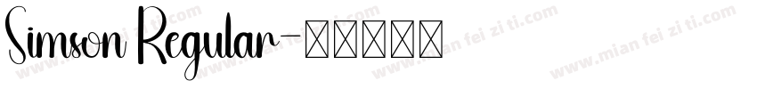 Simson Regular字体转换